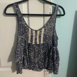 Blue & White Tank Top